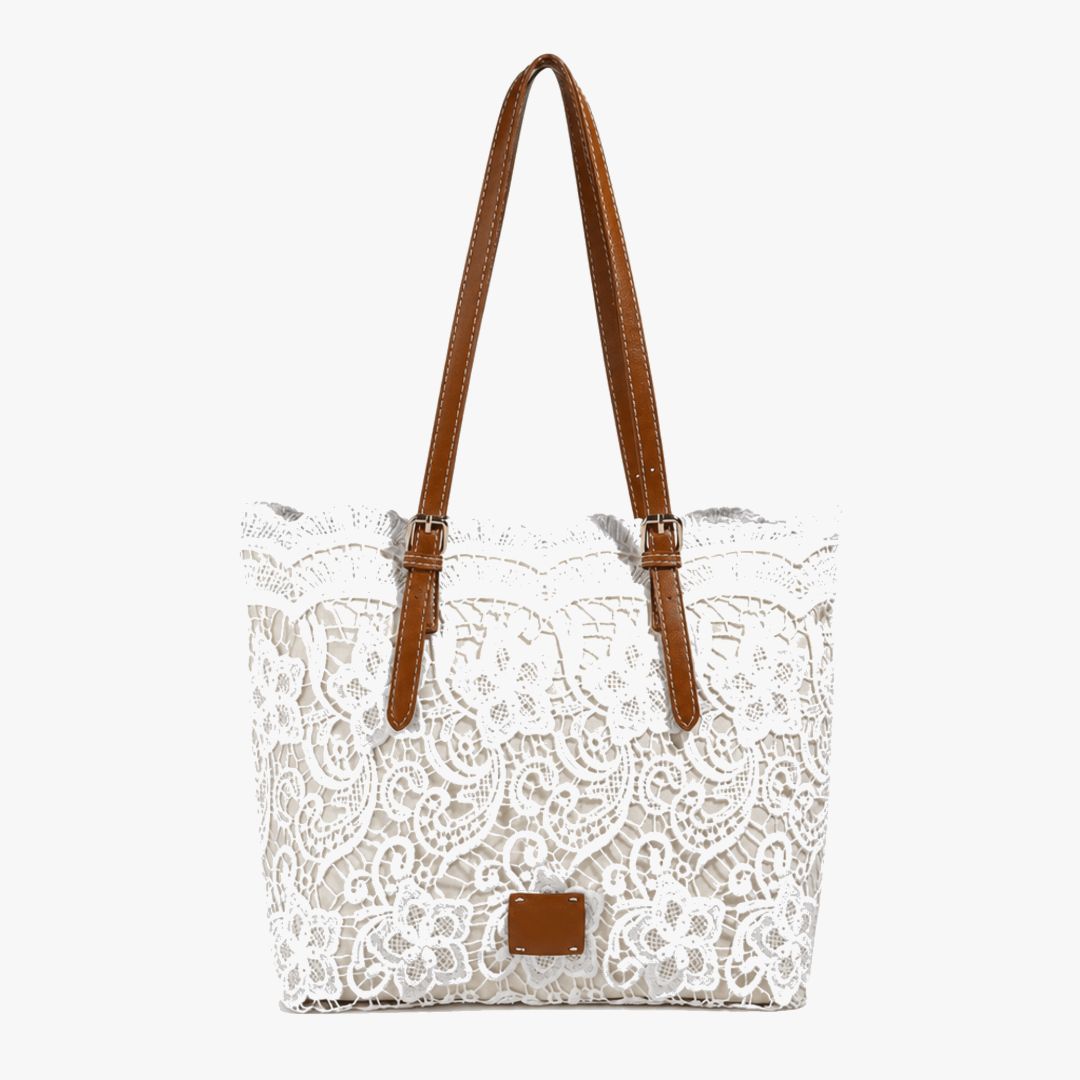 LuneChic™ – Cabas Épaule en Dentelle Florale Crochetée