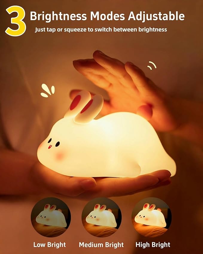 Lampe Veilleuse Lapin – Lumière Apaisante pour un Sommeil Réparateur