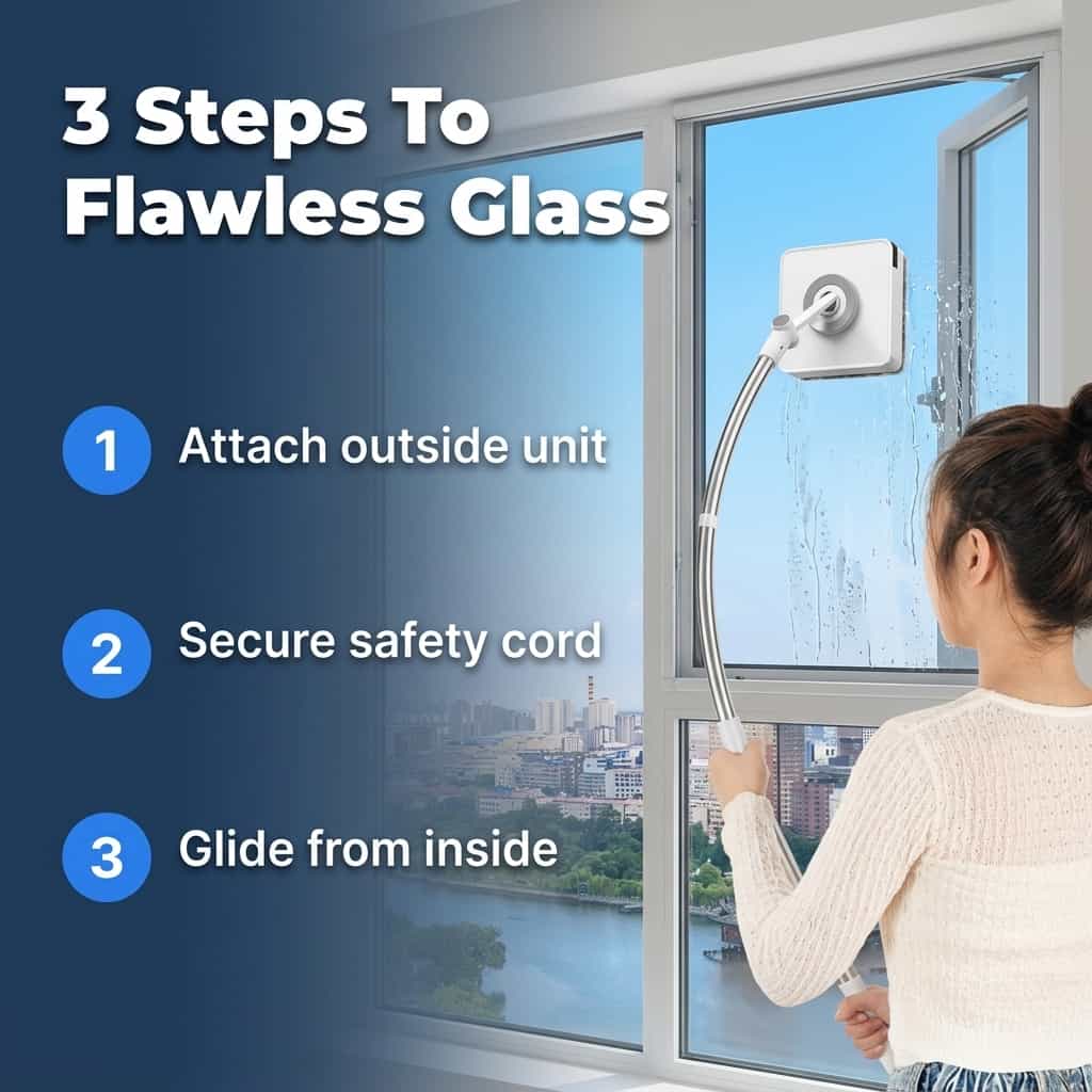 ClairVitre™ – Nettoyeur de Vitres Magnétique Double Face Extensible