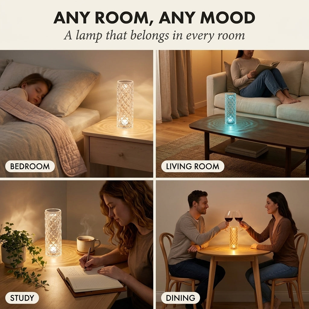 AuraRose™ – Lampe Rose LED 3D Projection 16 Couleurs & Télécommande