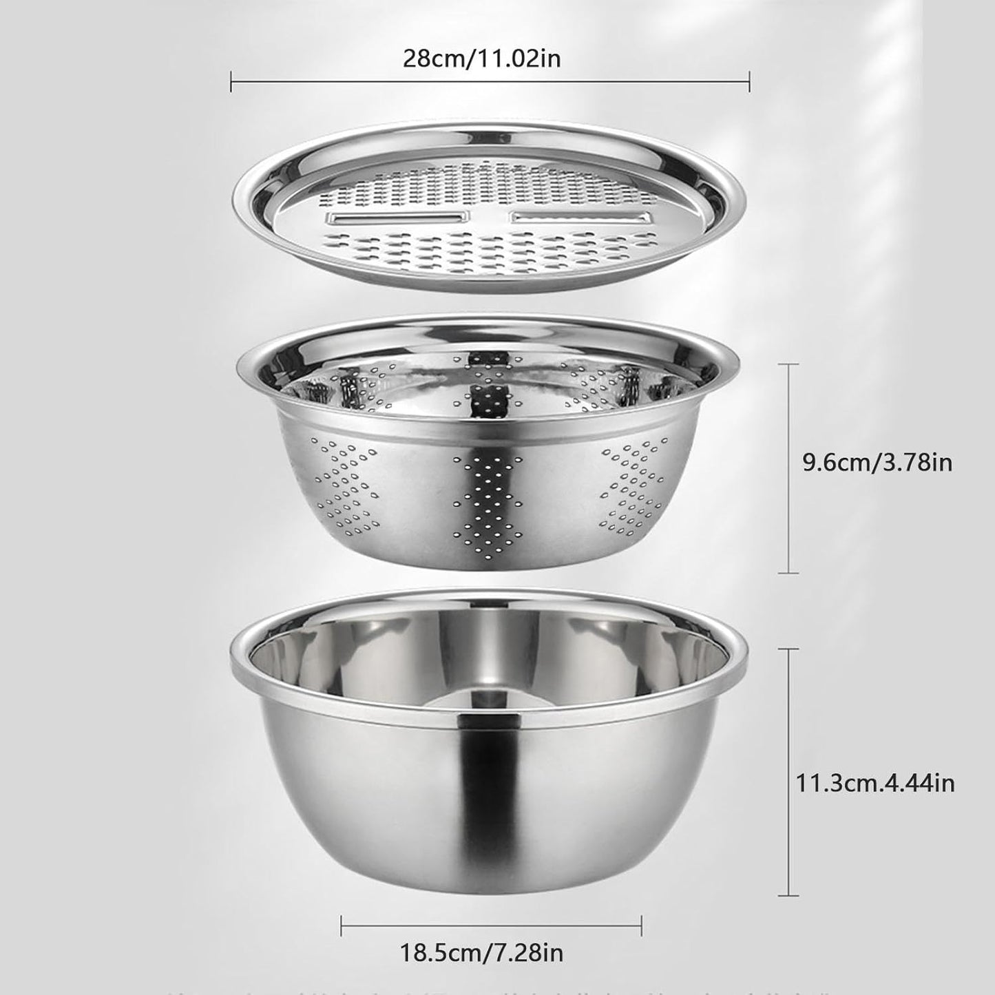Cuisinox™ – Bassine Inox 6-en-1 Multifonction