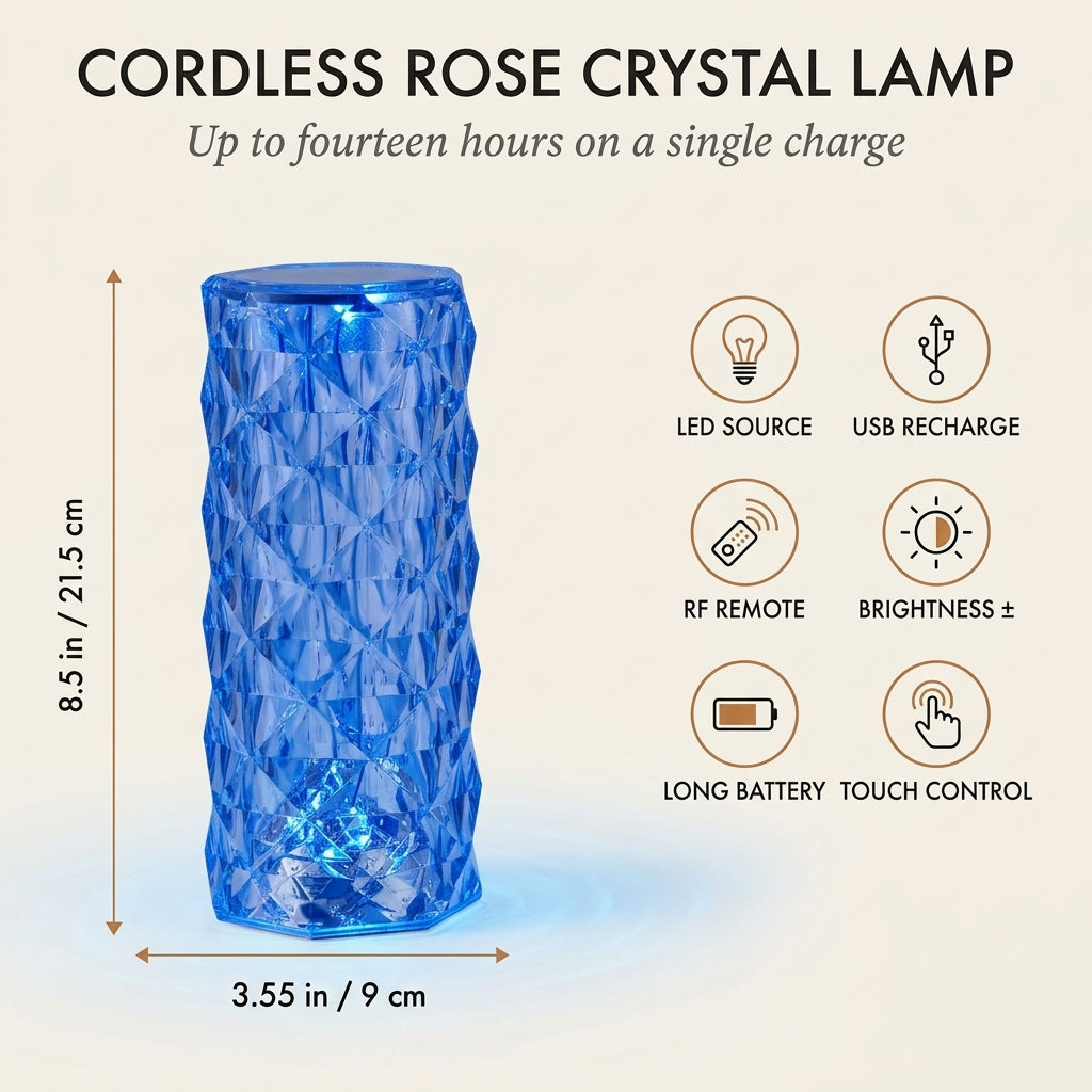 AuraRose™ – Lampe Rose LED 3D Projection 16 Couleurs & Télécommande