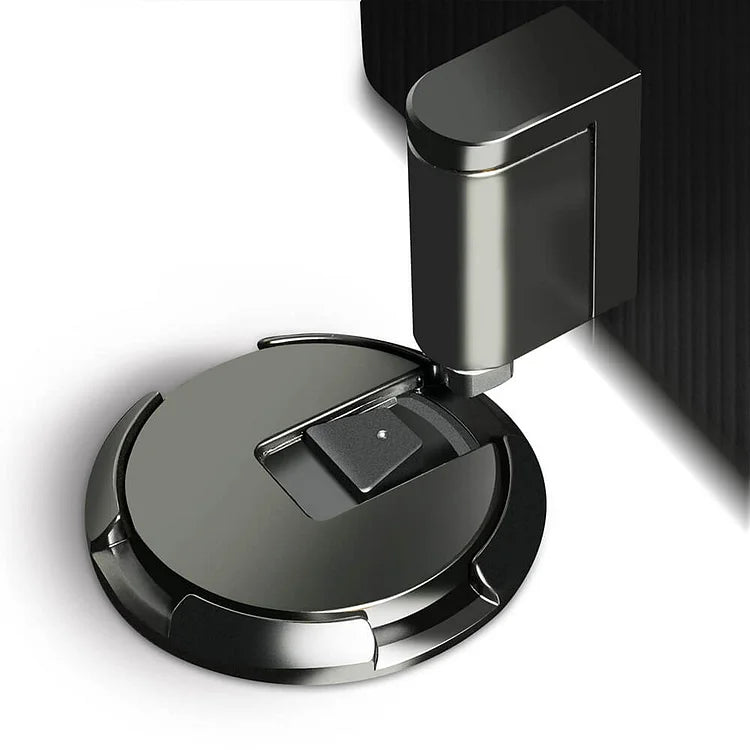 Auralis™ – Butoir de Porte en Nickel Brossé à Verrouillage Intégré