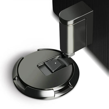 Auralis™ – Butoir de Porte en Nickel Brossé à Verrouillage Intégré