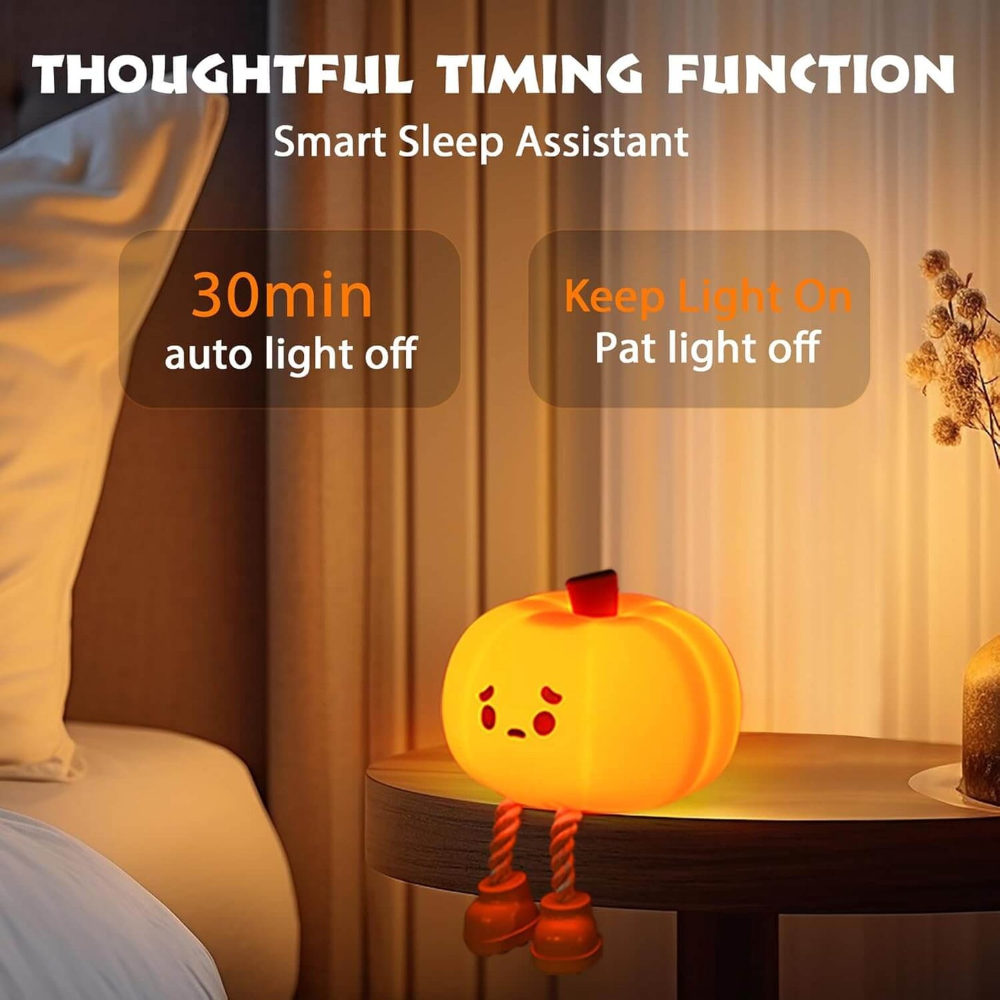 PumpkinGlow™ – Lampe Citrouille Rechargeable