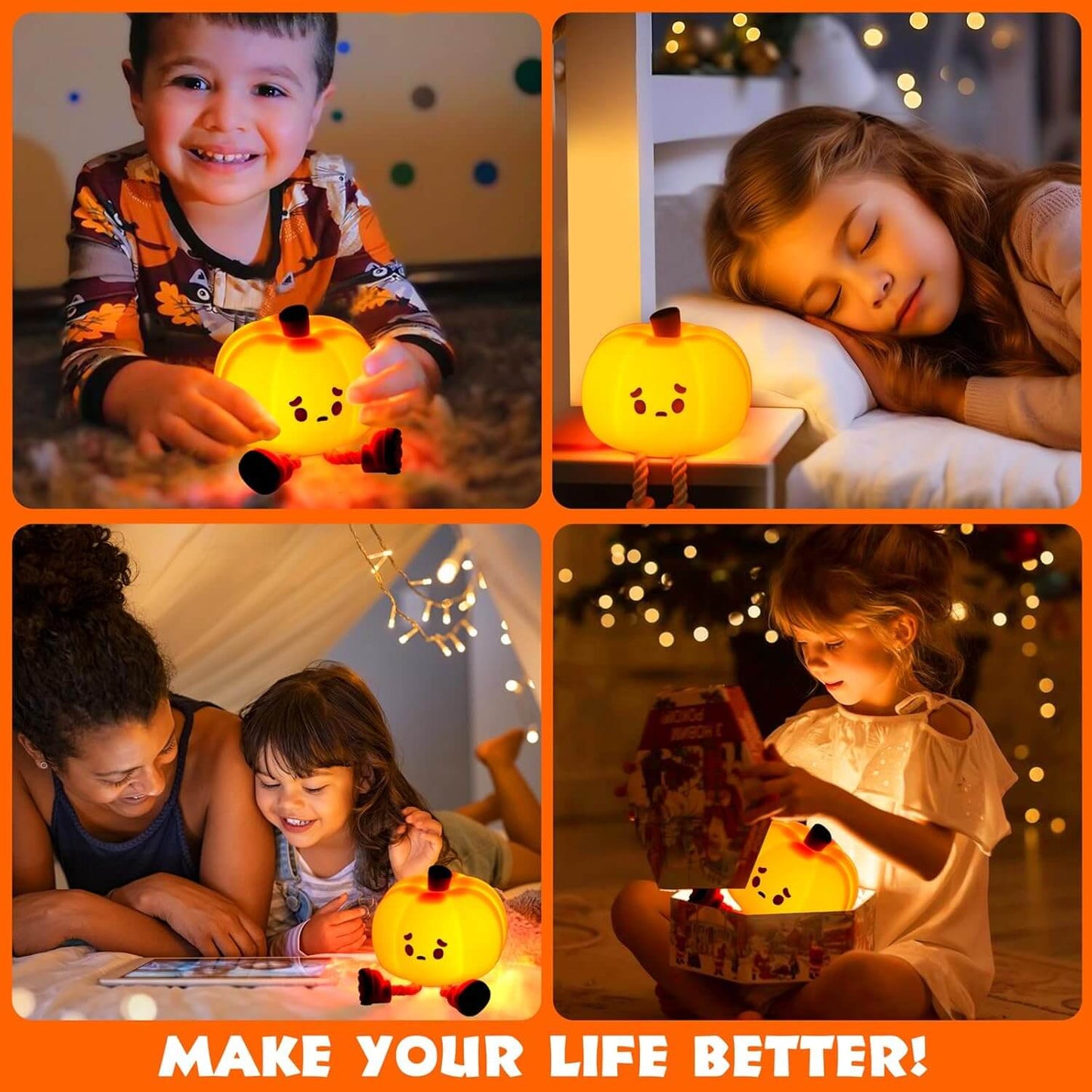 PumpkinGlow™ – Lampe Citrouille Rechargeable