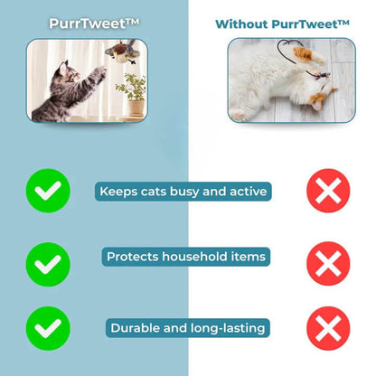 PurrTweet™ – Jouet interactif pour chat avec sons d’oiseau