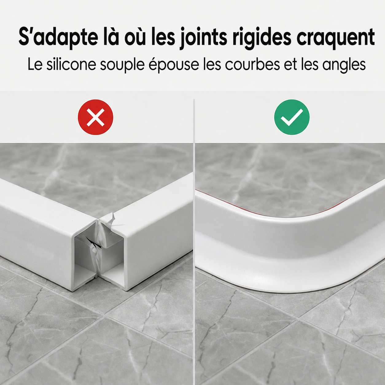 AquaStop™ – Barrière Douche Flexible Anti-Débordement (1,5m)