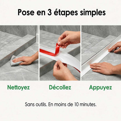 AquaStop™ – Barrière Douche Flexible Anti-Débordement (1,5m)