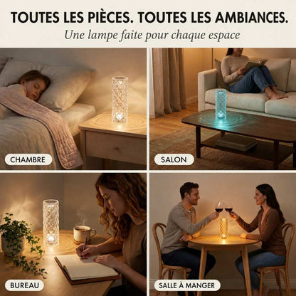 AuraRose™ – Lampe Rose LED 3D Projection 16 Couleurs & Télécommande