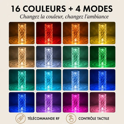 AuraRose™ – Lampe Rose LED 3D Projection 16 Couleurs & Télécommande