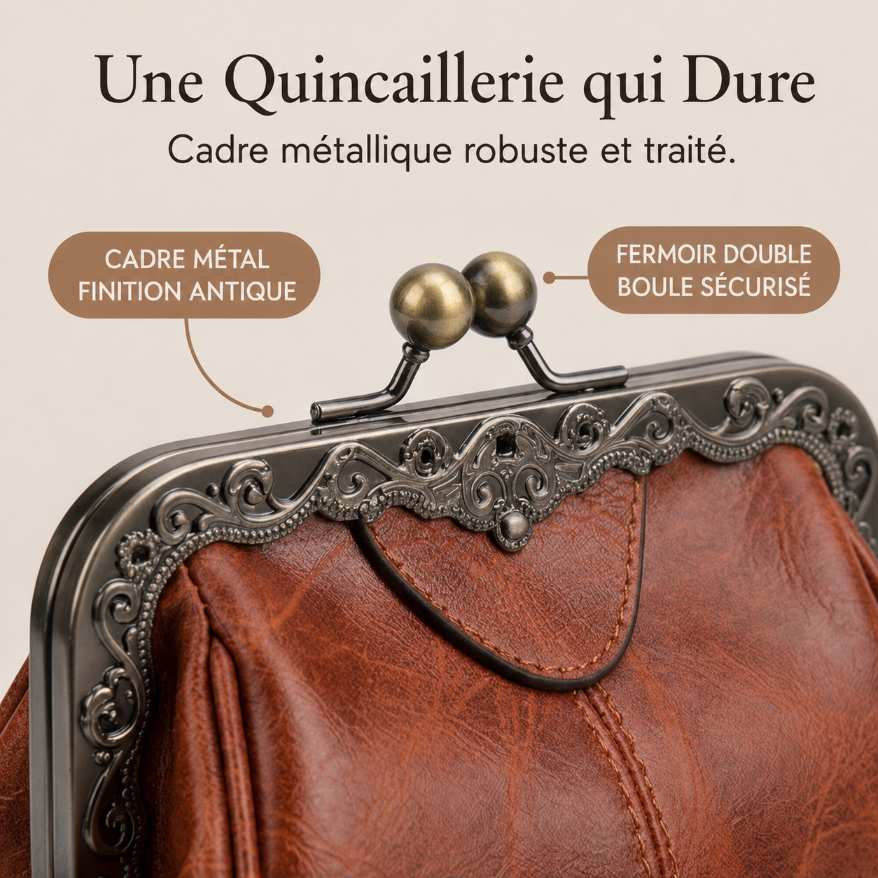 BelleVerrou™ – Sac à Main Vintage Fermoir Baiser Victorien