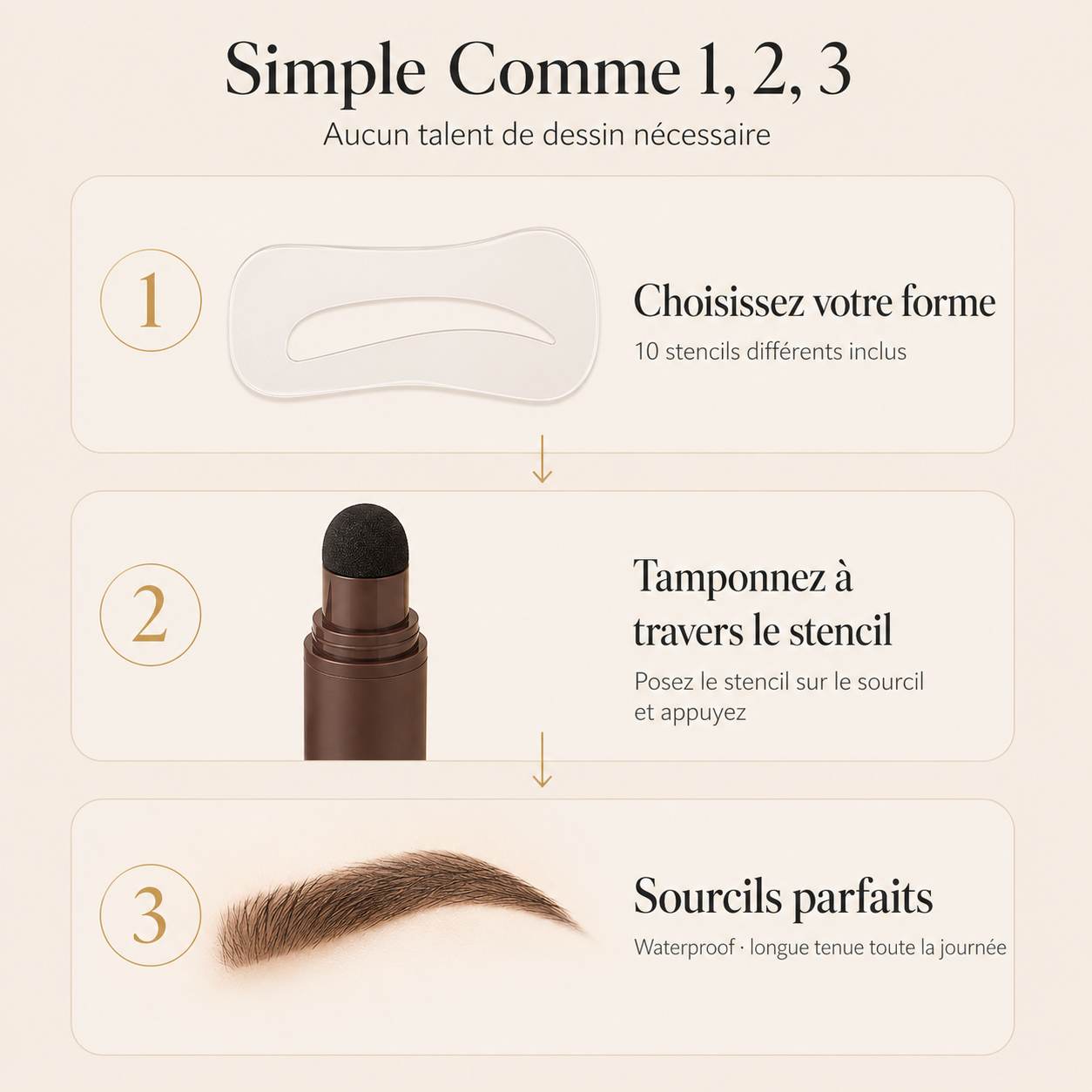BrowChic™ – Kit Tampon Sourcils Parfaits en Quelques Minutes + 50% OFF