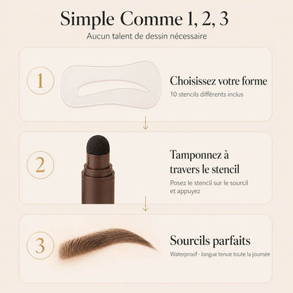 BrowChic™ – Kit Tampon Sourcils Parfaits en Quelques Minutes + 50% OFF
