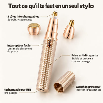 BrowLisse™ Tondeuse de Précision Visage 3 en 1