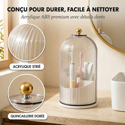 Clochère™ – Organiseur Dôme Rotatif 360° pour Brosses & Accessoires