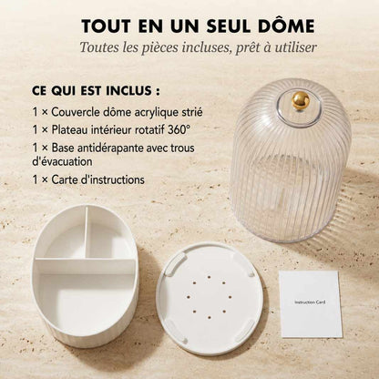 Clochère™ – Organiseur Dôme Rotatif 360° pour Brosses & Accessoires