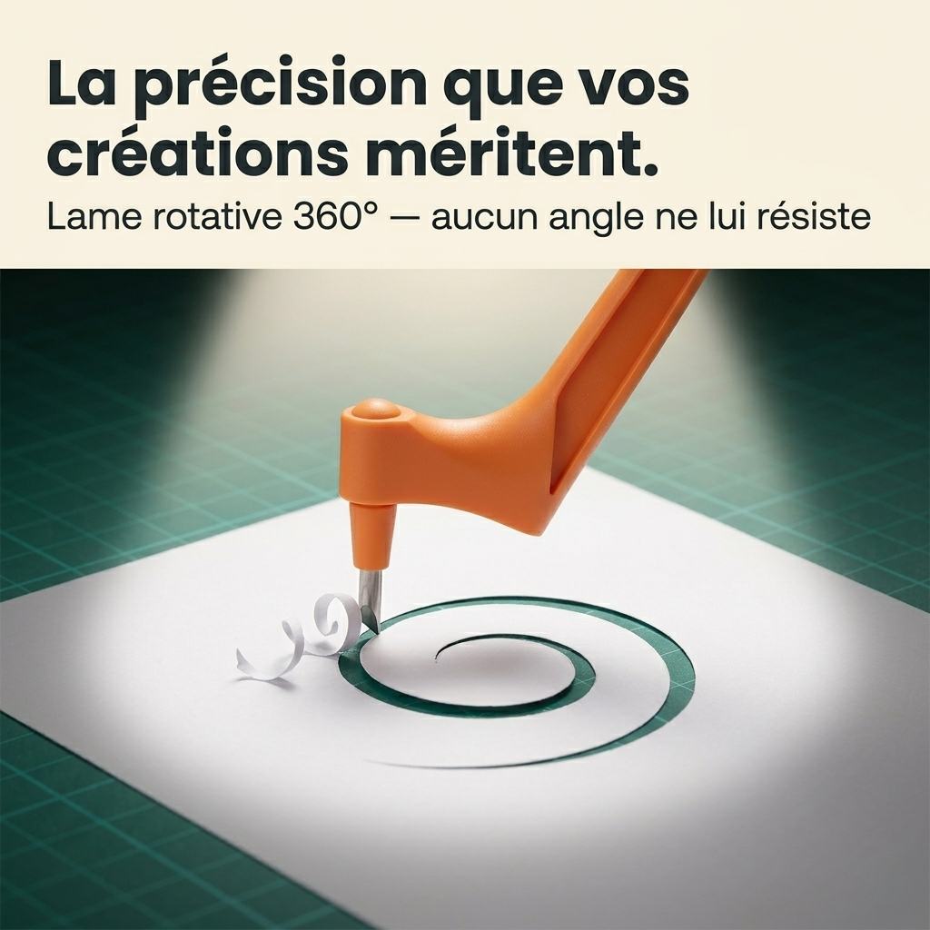 Cutique™ – Cutter de Précision DIY pour Spirales et Formes Parfaites (3 Lames) -50%