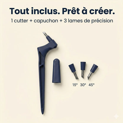 Cutique™ – Cutter de Précision DIY pour Spirales et Formes Parfaites (3 Lames) -50%