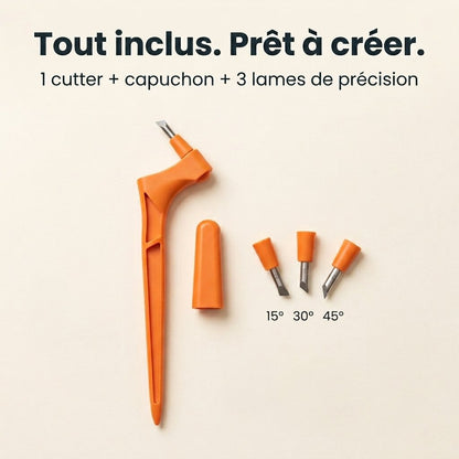 Cutique™ – Cutter de Précision DIY pour Spirales et Formes Parfaites (3 Lames) -50%