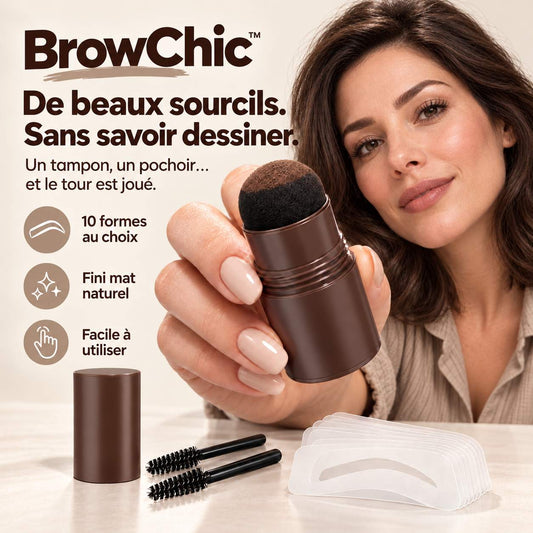 BrowChic : de beaux sourcils sans savoir dessiner, un tampon et un pochoir