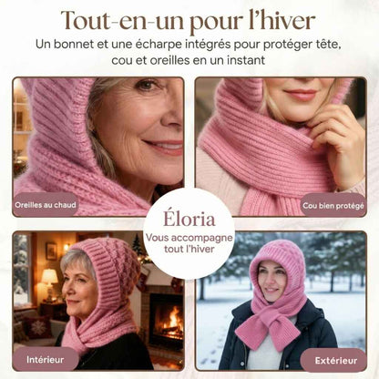 Éloria™ accessoire hiver femme assorti à un manteau, bonnet écharpe élégant et pratique pour un look hivernal chic