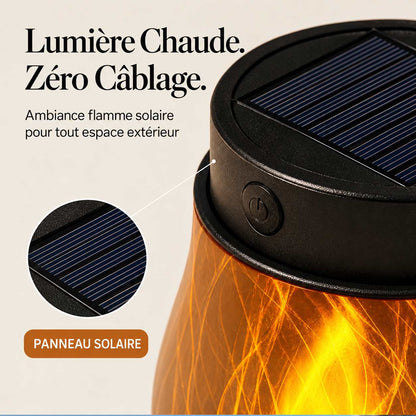 Emberholm™ – Lanterne Solaire Flamme Vacillante avec Poignée Corde