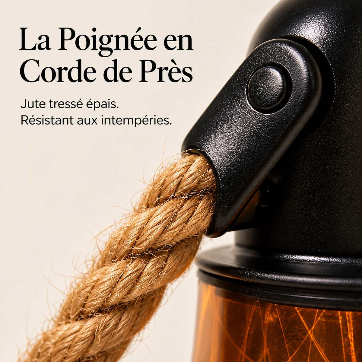 Emberholm™ – Lanterne Solaire Flamme Vacillante avec Poignée Corde