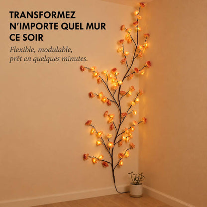 FleurLED™ – Guirlande Lumineuse Fleurs de Cerisier Flexible pour Mur