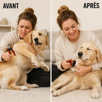 GriffeDouce™ – Lime à Ongles Silencieuse pour Chiens avec 3 Disques