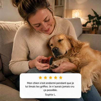 GriffeDouce™ – Lime à Ongles Silencieuse pour Chiens avec 3 Disques