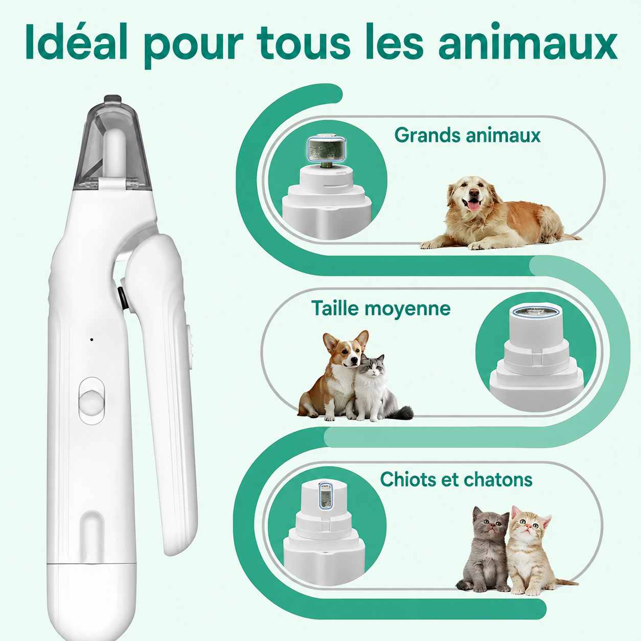 GriffeZen™ – Coupe-Ongles LED Anti-Coupure pour Animaux + -50%