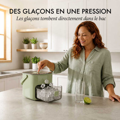 IcePro™ – Bac à Glaçons Presse-Bouton avec Bac de Stockage & Pince + -50%