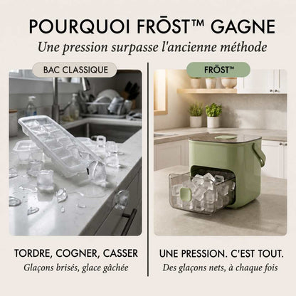 IcePro™ – Bac à Glaçons Presse-Bouton avec Bac de Stockage & Pince + -50%