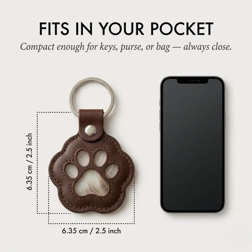 LienChic™ – Porte-Clés en Cuir Véritable avec Pochette Poils de Animal + -50%