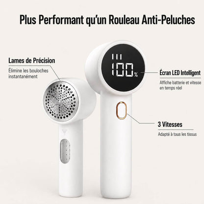FabLux™ | Rasoir Anti-Peluches Électrique Rechargeable