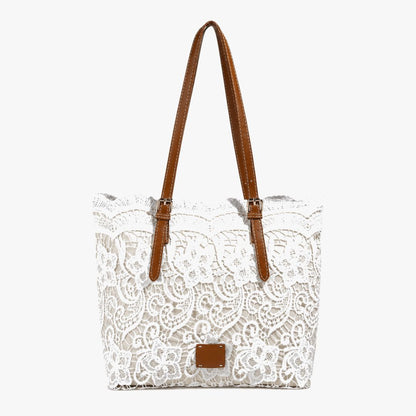 LuneChic™ – Cabas Épaule en Dentelle Florale Crochetée