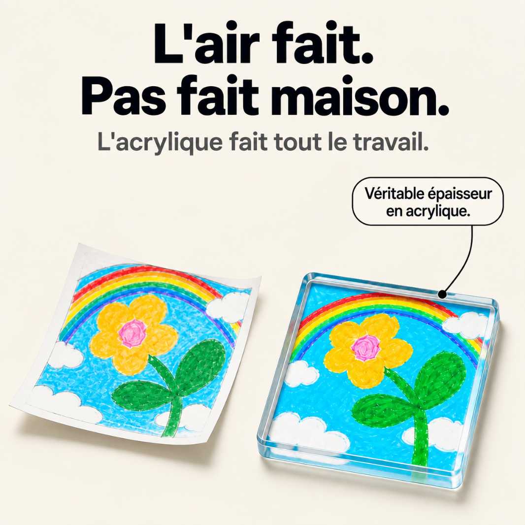MagnetKid™ – Aimants Frigo Acrylique Personnalisés Dessins d'Enfants