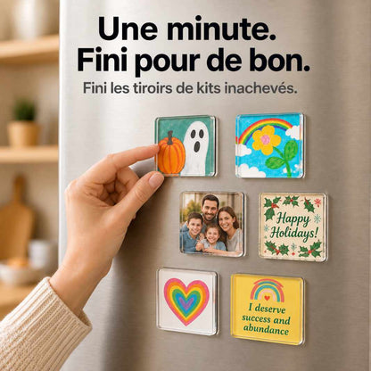 MagnetKid™ – Aimants Frigo Acrylique Personnalisés Dessins d'Enfants