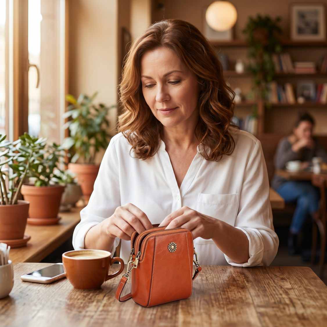 MiniCross™ – Mini Sac Bandoulière Téléphone Double Zip