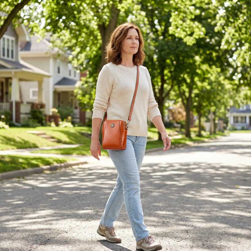 MiniCross™ – Mini Sac Bandoulière Téléphone Double Zip