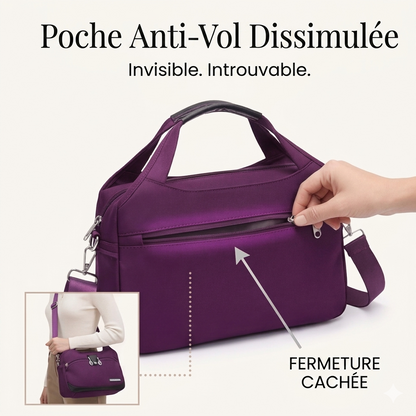 PorteChic™ – Sac Bandoulière Multi-Poches Résistant à l'Eau