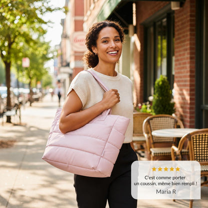 PuffChic™ – Cabas Matelassé Ultra-Léger avec Compartiment Laptop + 50% OFF