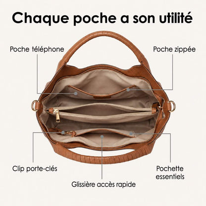 SacBelle™ – Sac Hobo Cuir Souple du Quotidien