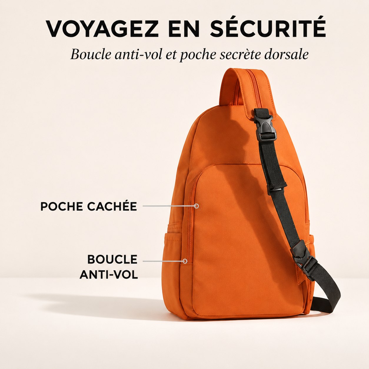 SafeGo™ – Sac Bandoulière Anti-Vol Convertible + 50% OFF