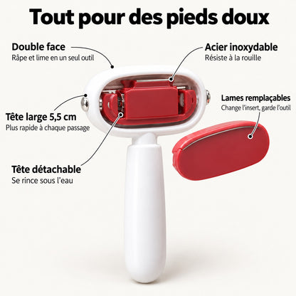 TalonDoux™ Râpe Pieds Double Face | Offre 1+1