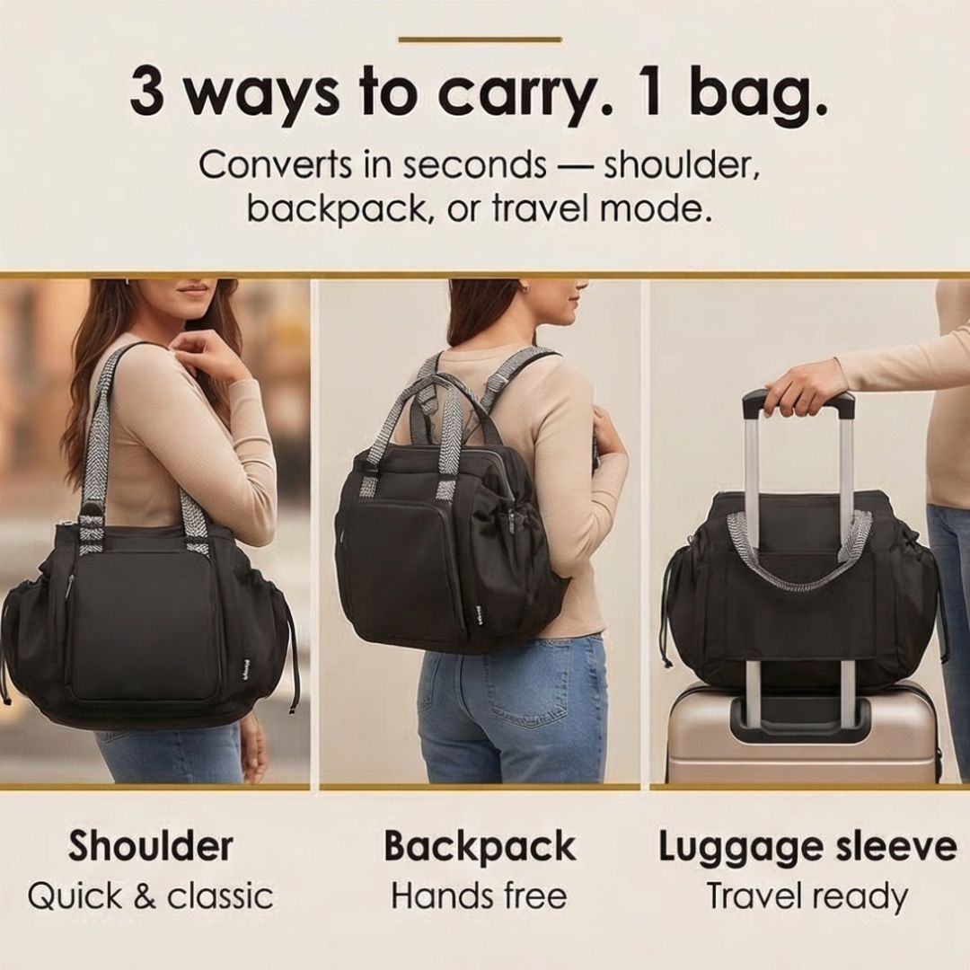 ToutChic™ – Cabas Organisé Convertible Sac à Dos
