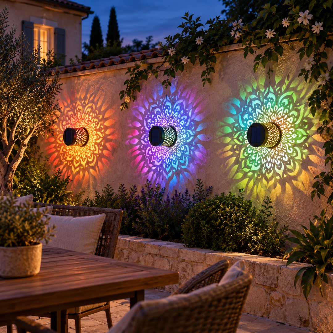 ZenSoleil™ – Lampe Solaire Mandala Projecteur Jardin IP65 Allumage Auto