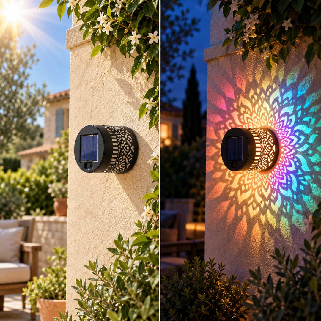 ZenSoleil™ – Lampe Solaire Mandala Projecteur Jardin IP65 Allumage Auto