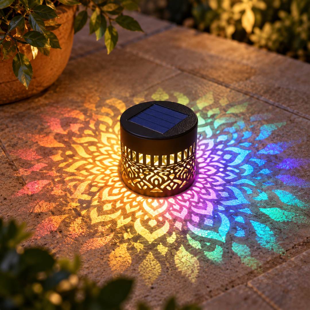 ZenSoleil™ – Lampe Solaire Mandala Projecteur Jardin IP65 Allumage Auto